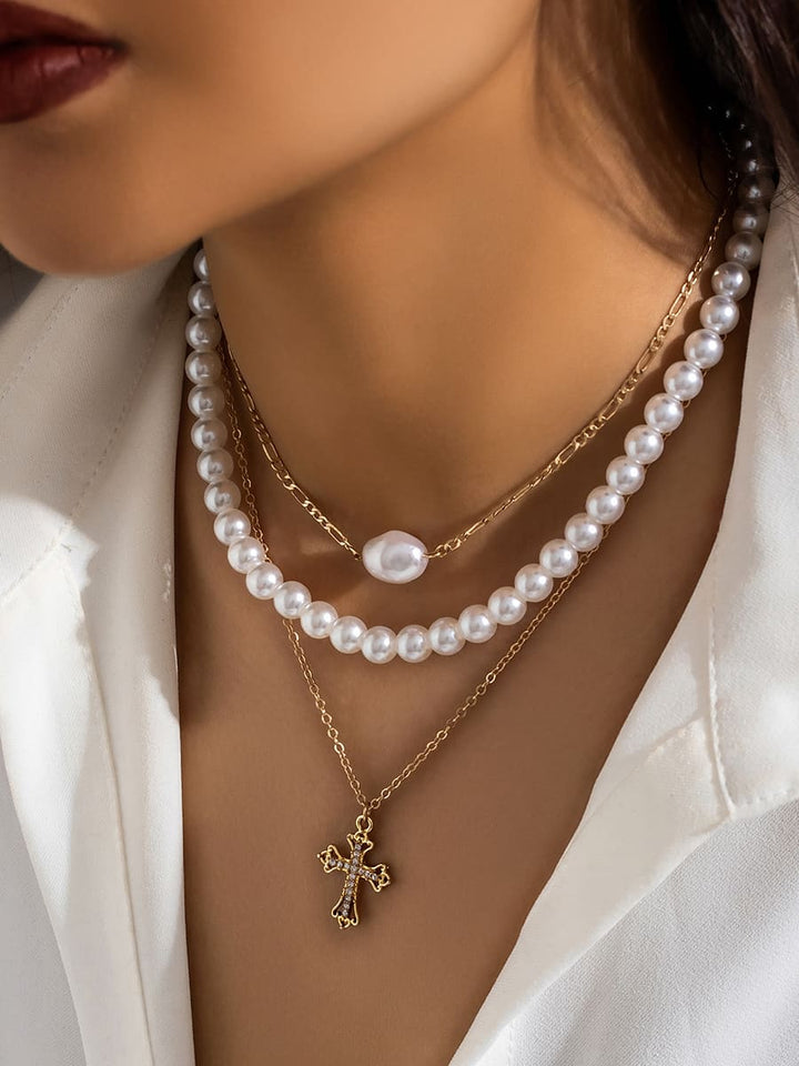 Pearl Multi-Layer Halskette