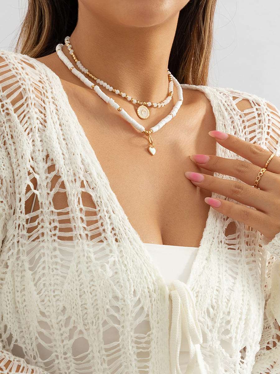 Boho Heart Crystal Necklace