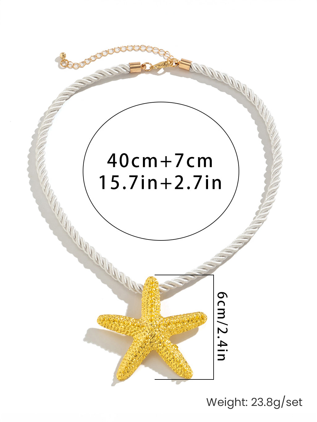 Collier étoile de mer de Santorin ~ Or