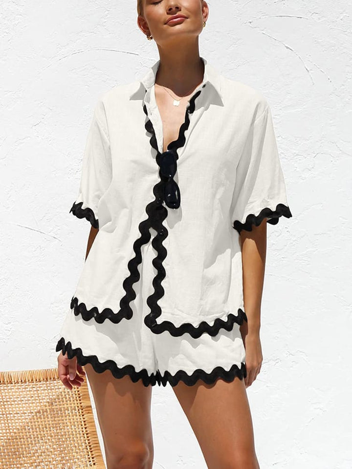 Yana Maxi Dress - Cream Black