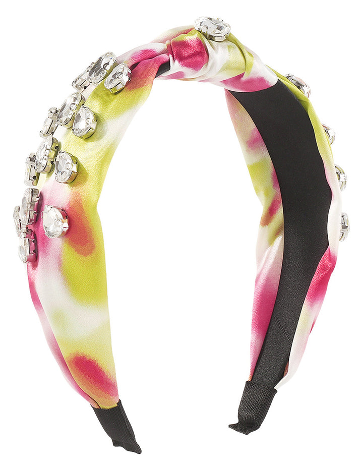 Knotted Tie-Dye Rhinestone Pannband