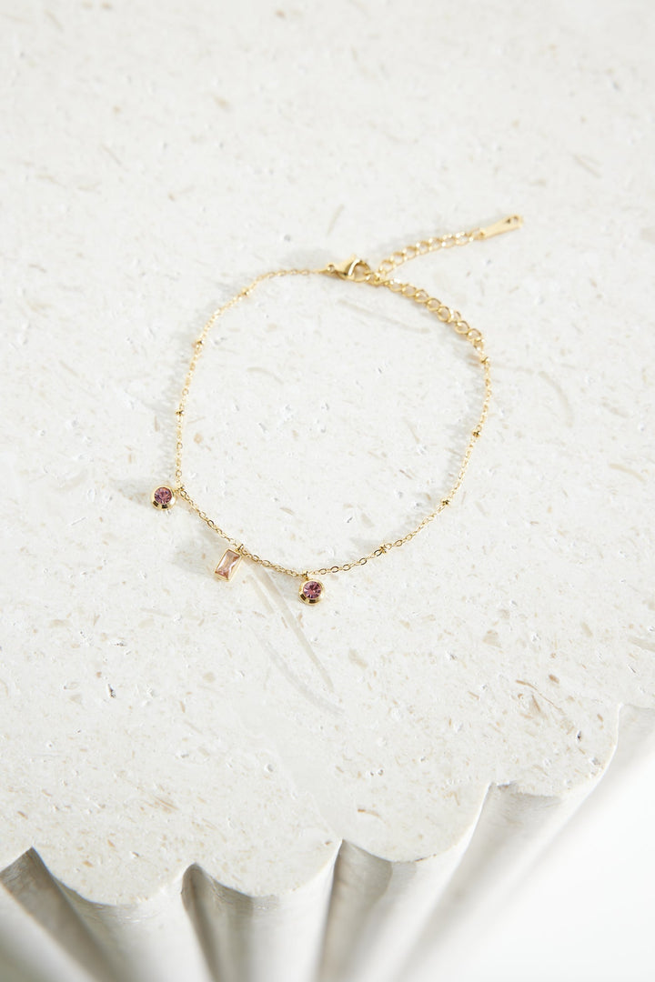 Pulsera Gems For You Bañada En Oro 18k Oro