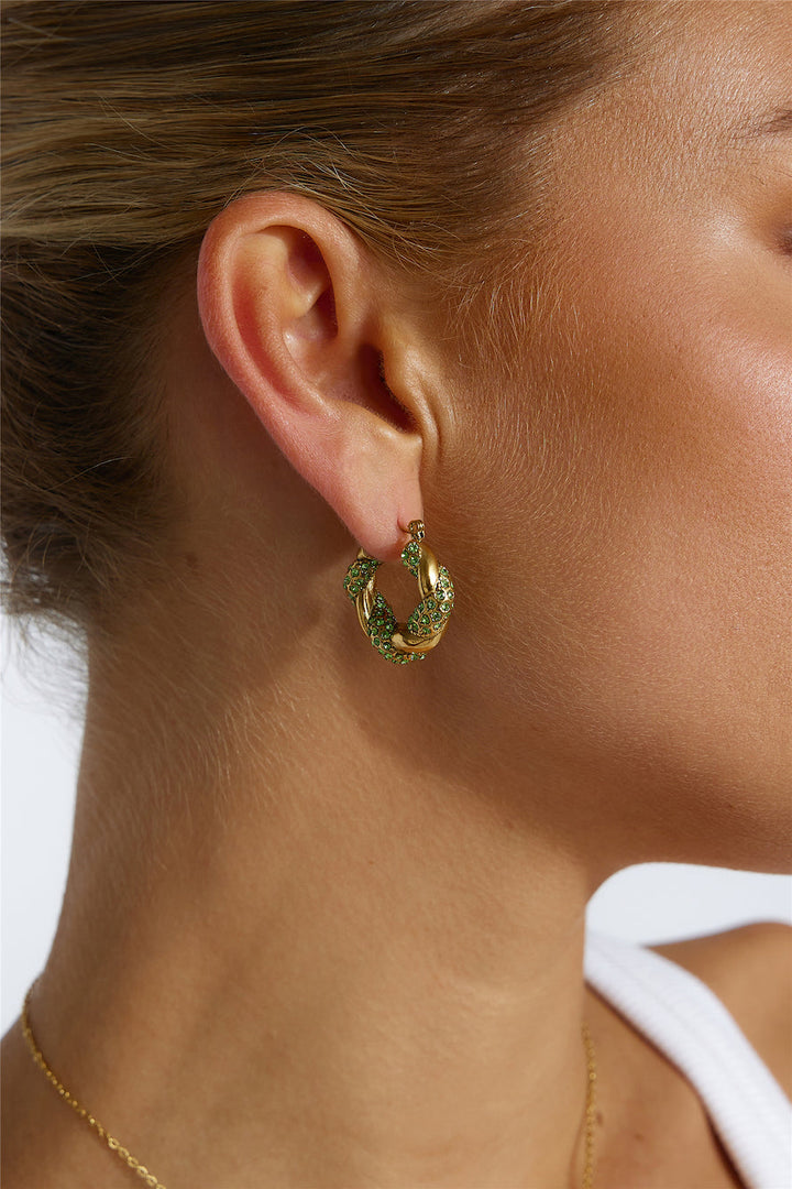 Pendientes Lover Lover Chapados en Oro 18k Oro Verde