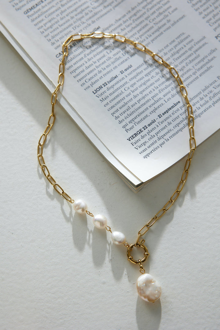 Colier de perle Darling placat cu aur de 18k