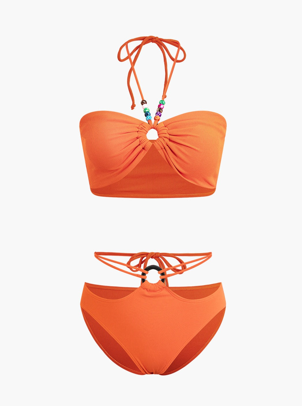 Neckholder-Bikini-Set mit Perlendetail