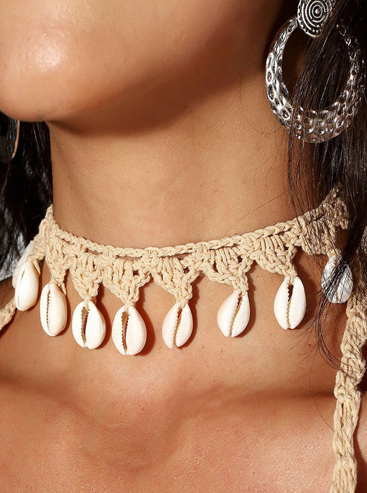 Shell Crochet Choker Necklace