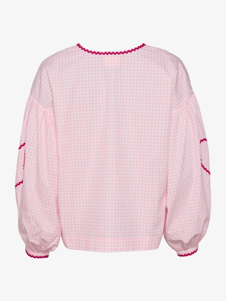 Organic Cotton Top - Pink Checks