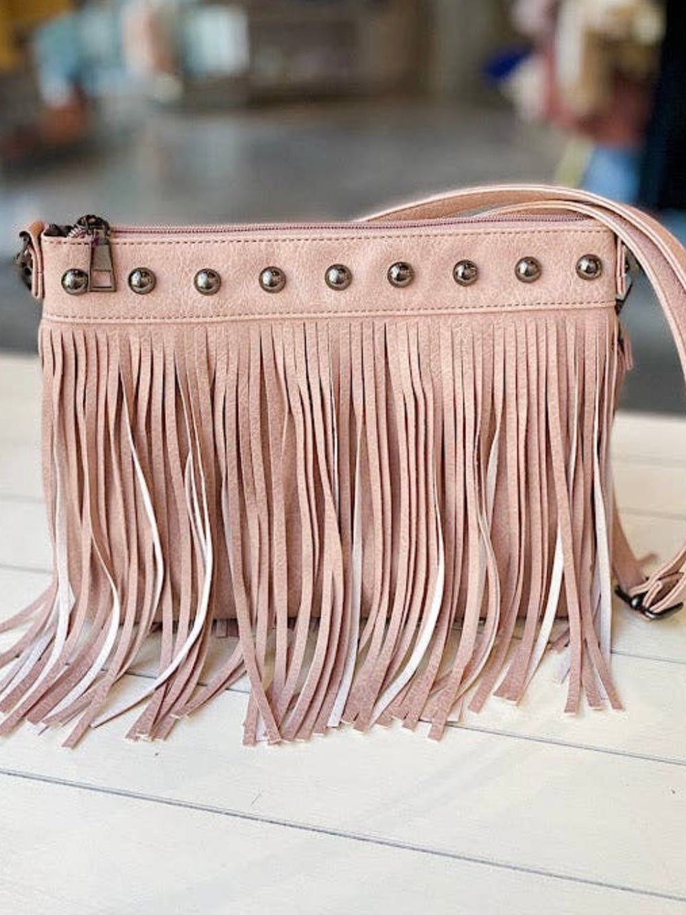 Bolsa Crossbody Decor Fringe Branco