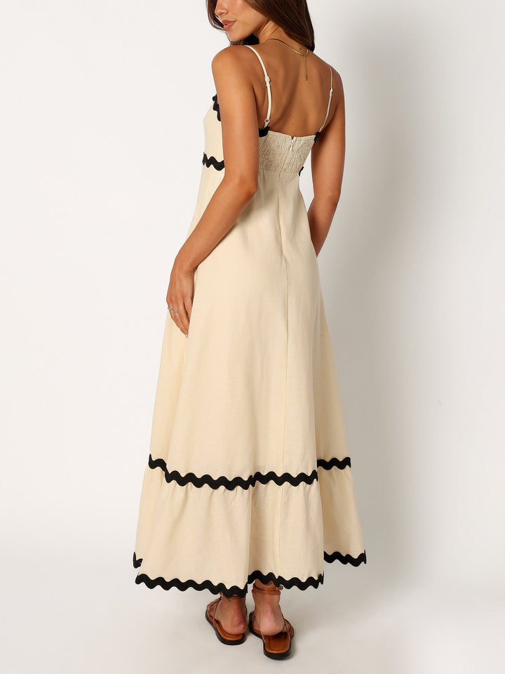 Vestido Maxi Yana - Preto Creme